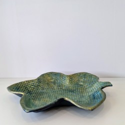 Vide-poche artisanal en argile | Coupe décorative turquoise | Fait mai