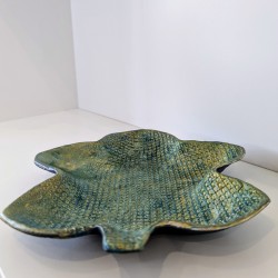 Vide-poche artisanal en argile | Coupe décorative turquoise | Fait mai