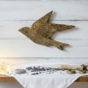 Hirondelle murale artisanale | Décoration argile et résine | Oiseau fa
