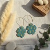 Boucles d'Oreilles Design en Papier Résiné - Artisanat Numérique