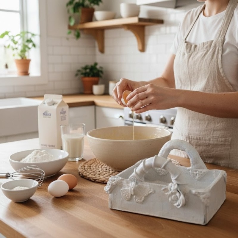 Matériau : Argile auto-durcissante modelée à la main.      Capacité :