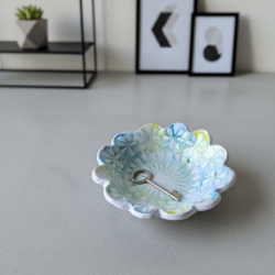 Repose-sachet de Thé Floral Artisanal - Argile et Résine