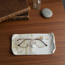 Repose-lunettes Artisanal Luxe - Argile, Résine et Or