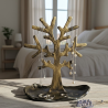 Arbre à Bijoux Artisanal Résiné - Effet Bronze et Or