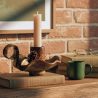 Bougeoir artisanal en argile | Porte-bougie fait main | Déco zen