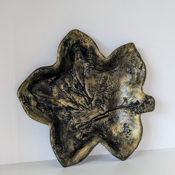 Plat Artisanal Or et Noir | Vide-poches Argile Unique