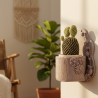 Porte-Plante Mural Artisanal | Déco Murale Fleurs Argile
