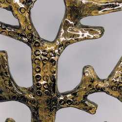 Arbre à Bijoux Artisanal Résiné - Effet Bronze et Or