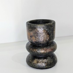 Bougeoir céramique 2-en-1 - Porte-bougie cierge et chauffe-plat artisa