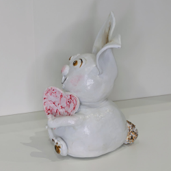 Lapin Artisanal en Argile - Décoration Poétique Fait Main