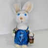 Figurine lapin artisanale | Sculpture argile et vernis | Déco de Pâque