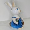 Figurine lapin artisanale | Sculpture argile et vernis | Déco de Pâque