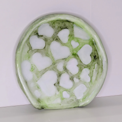 Repose-Cuillère Artisanal Noir & Or | Finition Résine Brillante.