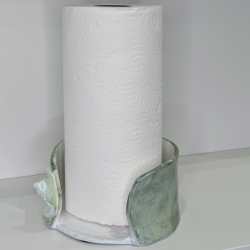 Porte-Sopalin Artisanal en Argile Vernie - Design Feuille Unique