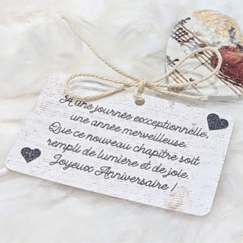 Carte Message Personnalisée pour Colis Cadeau - Découpe Cricut