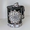 Pot décoratif mandala argile | Boîte artisanale effet vieilli | Sculpt