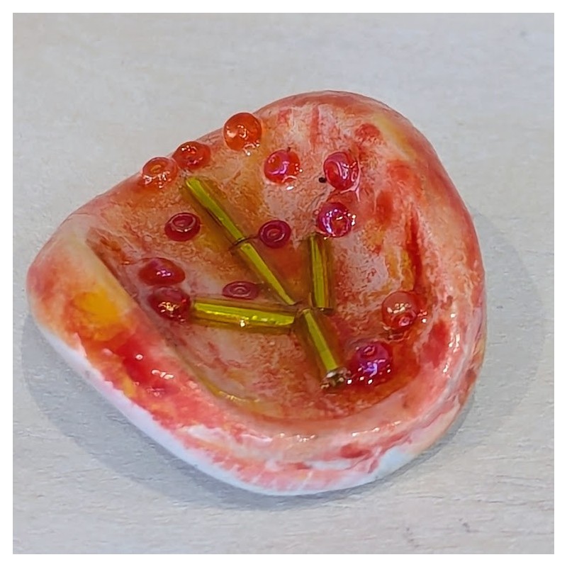 Galet anti-stress artisanal | Argile et Résine | Objet sensoriel fait