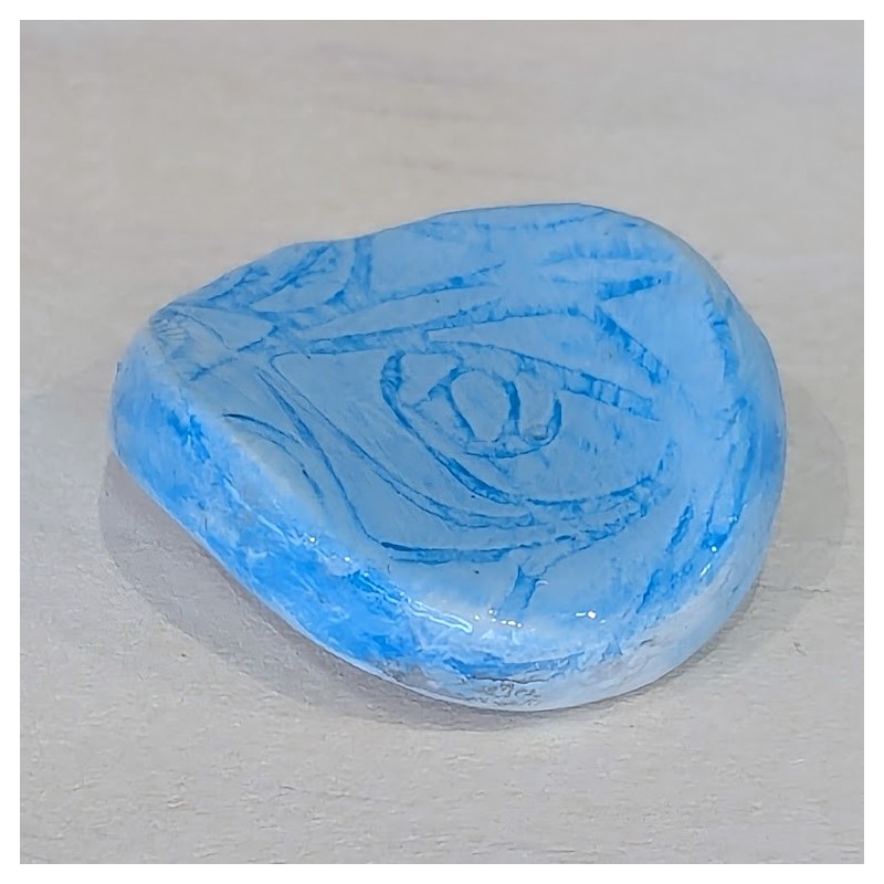 Galet anti-stress artisanal | Argile et Résine | Objet sensoriel fait