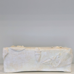 Boîte à mouchoirs artisanale | Sculpture argile et vernis | Déco bohèm