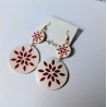 Boucles d'oreilles pendantes fleurs | Résine & Papier