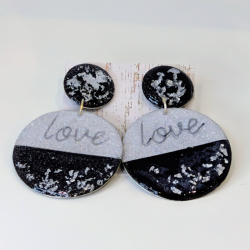 Boucle d'oreille| Papier & Résine | Bijoux Romantiques Chic