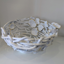 Coupelle Décorative en Argile et Or | Sculpture Artisanale | résine