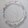 Couronne Artisanale Argile et Feuille de Riz Blanche 23,5 cm - Unique