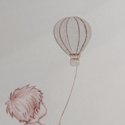 Illustration Enfantine "Petit Voyageur" – Aquarelle & Relief 3D