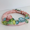 Couronne Décorative Artisanale en Terre et Résine – Peinte à la Main.