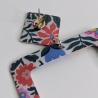 Grandes Boucles d'Oreilles Carrées Papier & Résine - Design Floral