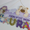 Déco Murale Prénom "Poupée & Ourson" - Argile & Résine - 45€