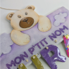 Déco Murale Prénom "Poupée & Ourson" - Argile & Résine - 45€