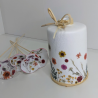 Vase Upcyclé Peint et Verni - Décor Floral Unique