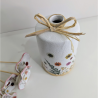 Vase Upcyclé Peint et Verni - Décor Floral Unique