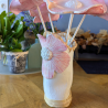 Vase et Fleurs Sculptés en Argile et Résine - Art Floral Unique