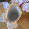 Vase et Fleurs Sculptés en Argile et Résine - Art Floral Unique