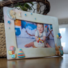 Cadre Photo Enfant Artisanal en Argile | Déco Chambre Bébé & Naissance