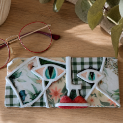 Porte-Lunettes Artisanal Cubiste en Argile | Repose-Lunettes Design