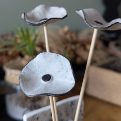 Soliflore Artisanal Effet Marbré Mat en Pâte Auto-Durcissante