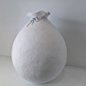 Vase Ballon Blanc Artisanal | Déco Argile Fleurs Séchées