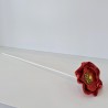 Fleur artisanale en argile à l'unité | Sculpture florale vernie | Déco